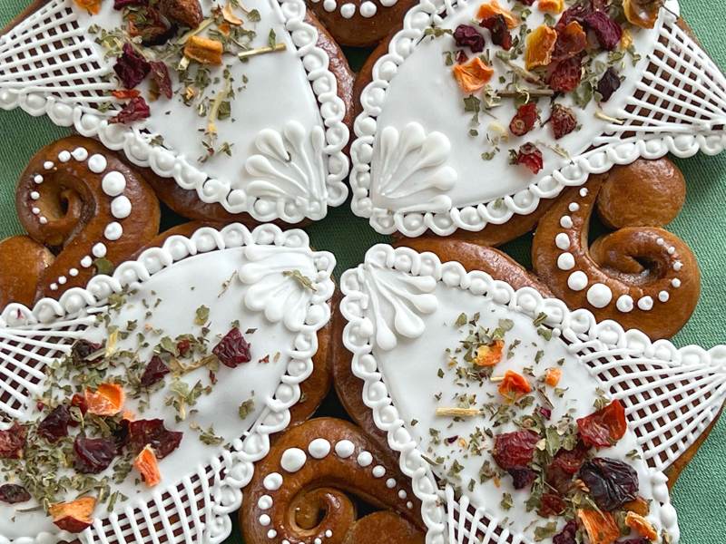 Detail perníkového zdobení